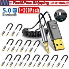Wireless USB Bluetooth 5.0 Audio Transmitter Receiver AUX Adapter For TV Car Lot