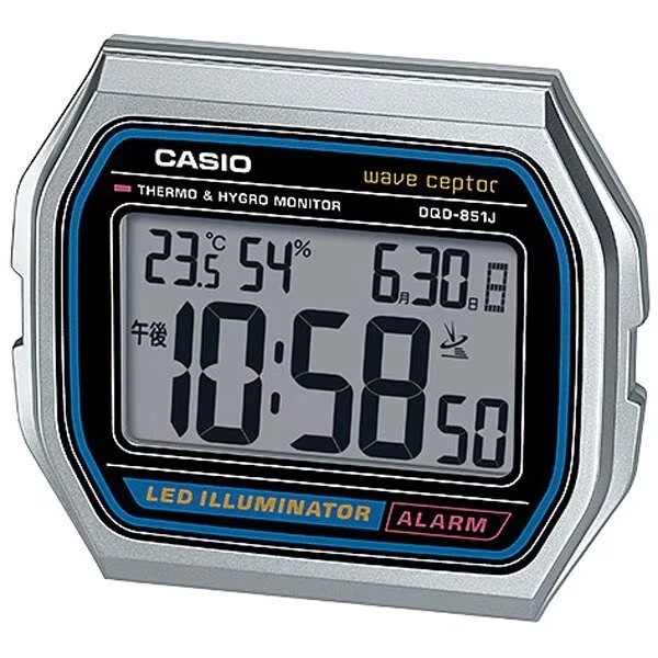 Reloj CASIO DQD-851J-8JF alarma onda eléctrica motivo A158WA de Japón NUEVO plateado Foto 2 de 4