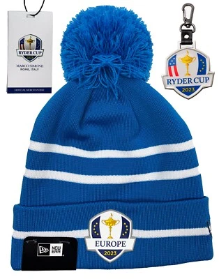 New Era 2023 Ryder Cup TEAM EUROPE Bobble Beanie - UVP35€ + GRATIS 21€ Bag Tag