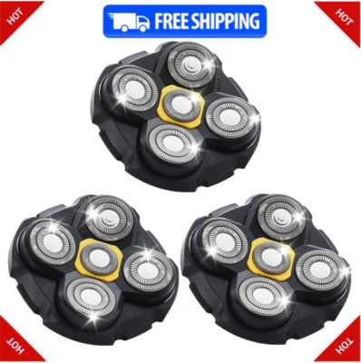 3 Pack Replacement Heads for Microtouch Titanium Shaver, for Bald Men