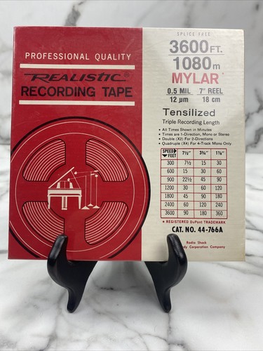 Vtg Radio Shack Realistic Reel Recording Tape 3600 Feet 7 1080m Professional Ebay