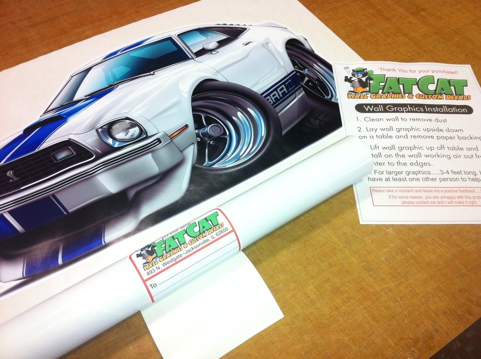 MD 1964 Ford Galaxie 390 Automatic Wall Graphic Poster Decal Man Cave