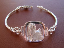 Sterling Silver Yorkshire Terrier Standing Study Bracelet
