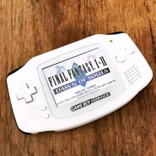 Nintendo Gameboy Advance GBA AGS-101 White Handheld Gaming FFVII BACKLIT IPS