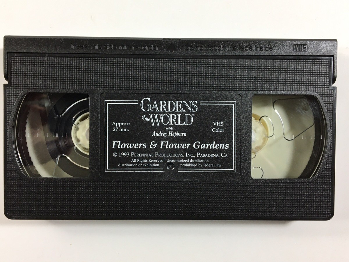 Flower Gardens VHS Gardens of the World w/ Audrey Hepburn 1993