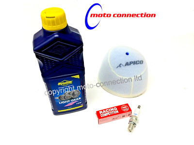 Kawasaki KX85 Service Kit 01-24 Luftfilter NGK Zündkerze Putoline Getriebeöl