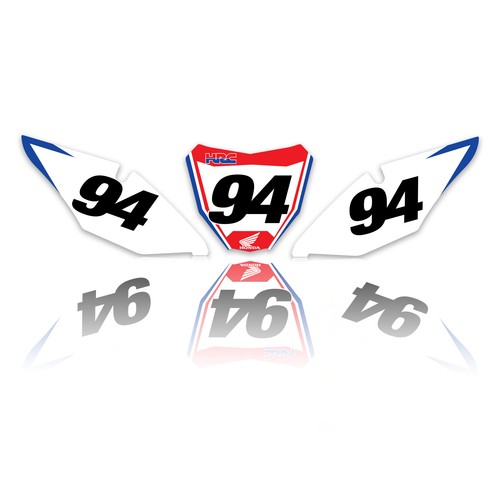 Honda CRF 450 Graphics Kit 2017 2018 2019 HRC Racing With Number Plate Graphics - Picture 3 of 5