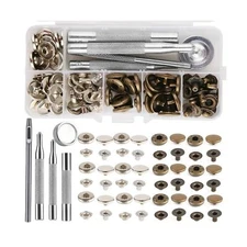 Leather Snap Fasteners Kit Press Stud Stainless Steel Buttons Marine Boat Canvas