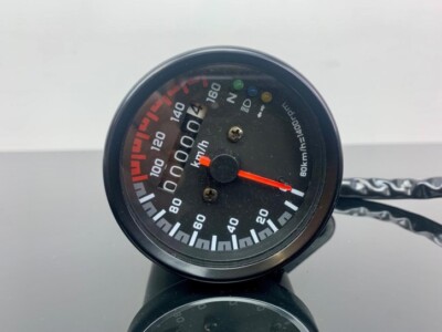 Mechanischer Mini-Tachometer speedometer tachymètre +Kontrolleuchten Ø60mm K1,4
