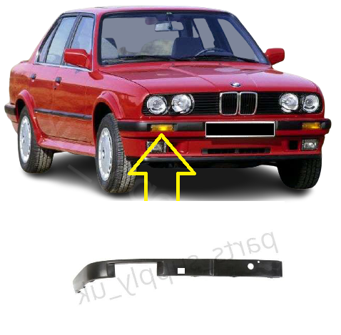NEW FOR BMW 3-SERIES E30 1987-1990 FRONT BUMPER MOLDING TRIM BLACK ...