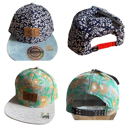 City Hunter Premium Snapback Caps, Retro Vintage Flat Peak Hat Urban Cap Hip Hop