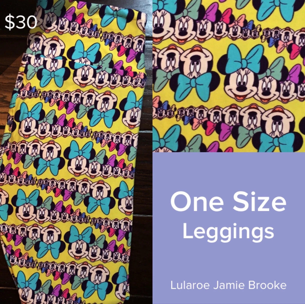 NWT Lularoe Disney Leggings Mickey Minnie Mouse Size One size