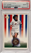 RARE! 2000 Upper Deck MLS Mia Hamm #86 PSA GEM MINT 10 POP = 8 (we have 3)