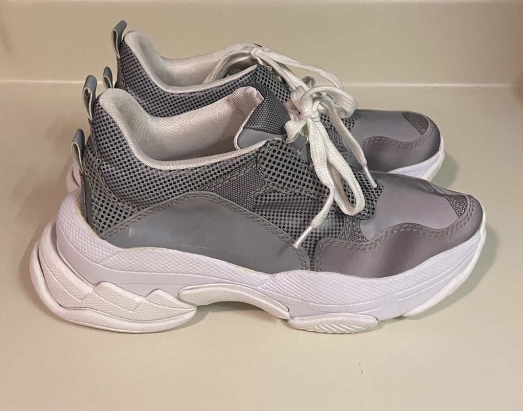 Jeffrey Campbell Lo-Fi Sneaker Grey Reflective Fabric Boyfriend