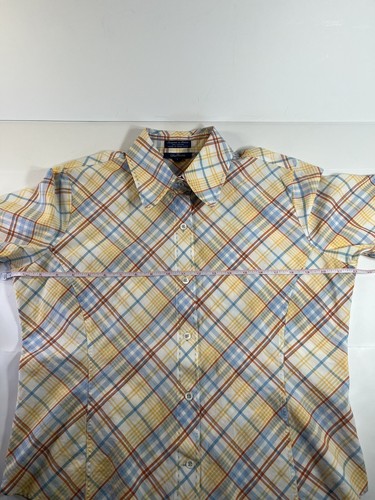 Faconnable Women’s LRG 44”c Long Sleeve Plaid Button Down Shirt Western EUC! - Picture 10 of 11