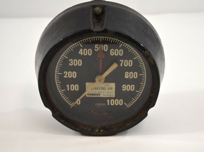 #ad Champion Air Pressure Gauge 1000 PSI 1940s Antique Steampunk Decor 5quot; $31.99