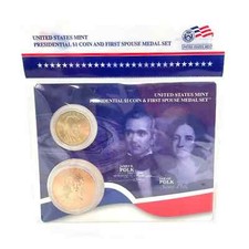 2009 Presidential $1 Coin and Spouse Medal Set: James & Sarah Polk