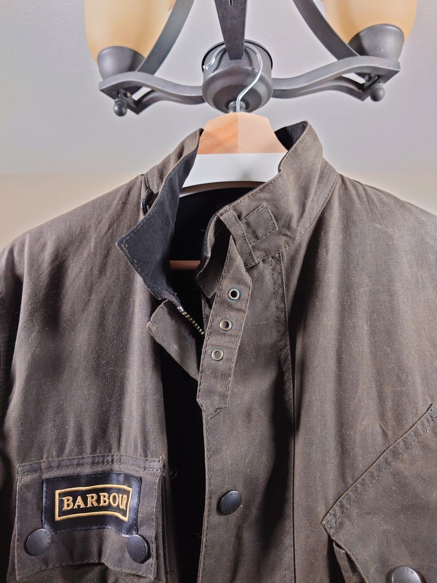 Barbour International Royal Enfield Northpass Wax Jacket Large