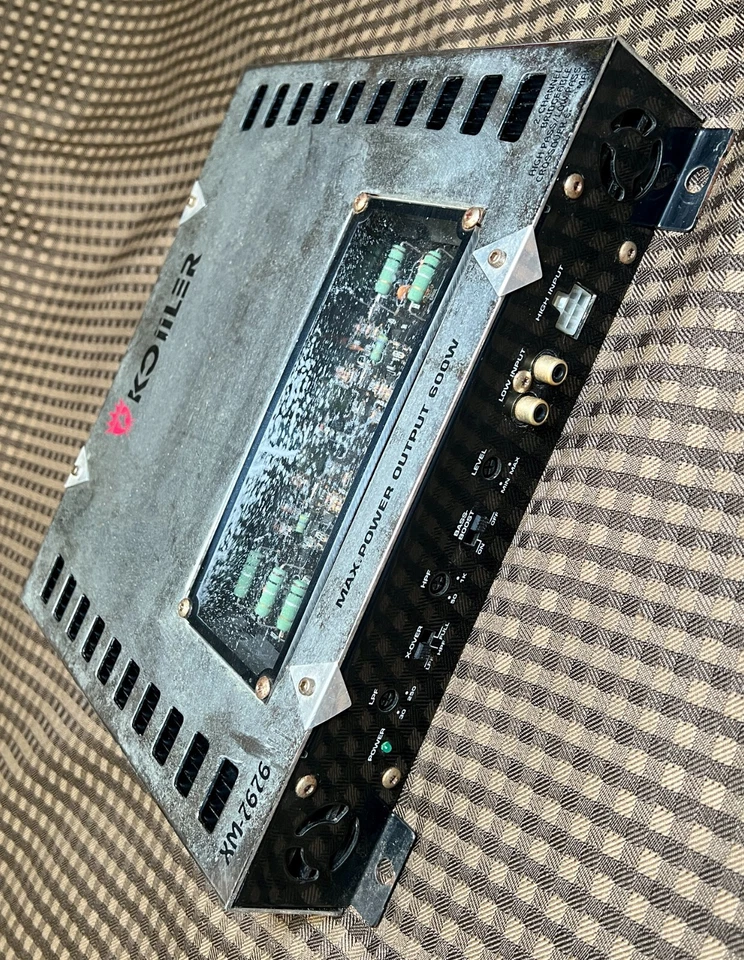 Amplificador Coche Koiiler XM-7676 2 Canales 600w Puenteable Paso Alto/Bajo Crossover Foto 3 de 4