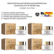 Helia-D Cell Concept Cell Renewal Anti-Wrinkle Day Facial Cream 55+ / 50ml x 4