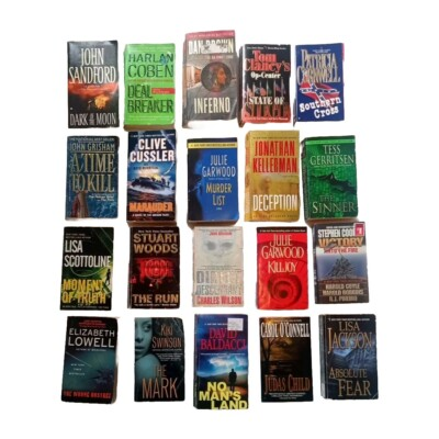 #ad THRILLERS Lot of 12 Bestselling Paperback Books FREE SHIPPING $27.90