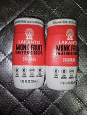 Lakanto Liquid Monkfruit Sweetener - Original Flavor Lot Of 2