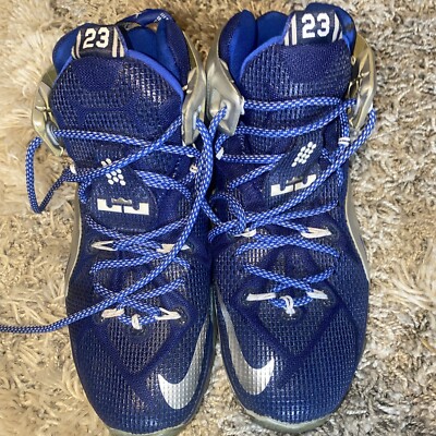 Nike Lebron 12 Dallas Cowboys Mens Size 8 Blue Silver Basketball Shoes Nice Cond | eBay