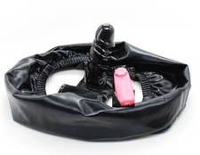 Sexy Female PVC Wet Look Underwear Brief Panties Knickers with Fixture + Vib