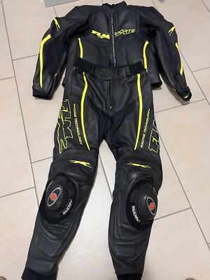 Motorrad Leder Kombi FLM mit Safemax wie neu! 52