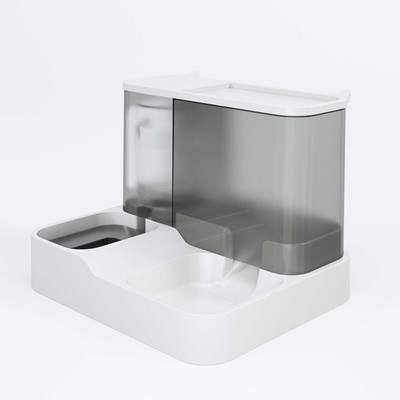Automatic Dog Cat Feeder and Water Dispenser Gravity Food Feeder and Waterer Set
