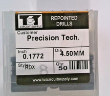 TCT REPOINTED DRILLS RDX 16 0.1772" DIA 0.472" FLUTE LOT OF 28 