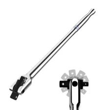 WORKPRO Dual Drive Breaker Bar 3/8" & 1/2" Drive, Heavy Duty Breaker Bar 16-inch