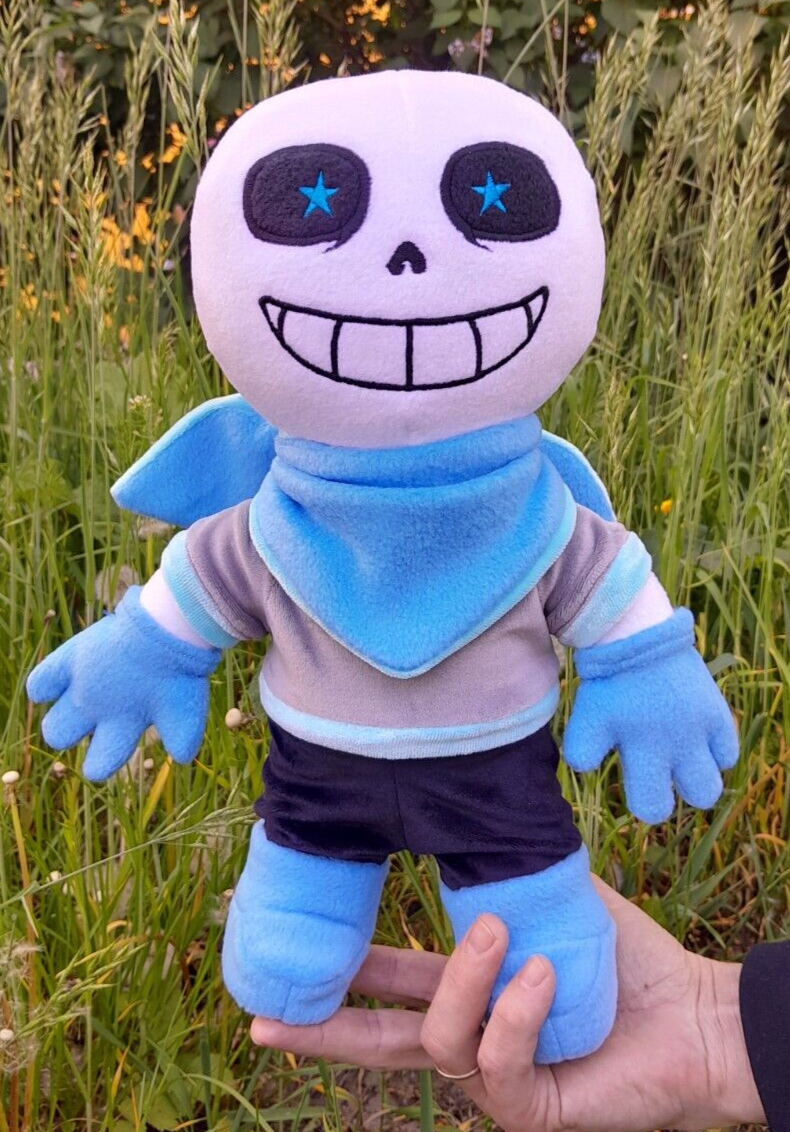 Epic Sans Plush Toy. All Parts of the Doll's Clothes Are 