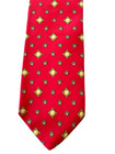 NEW VERSACE Medusa Head Logo Print All Throughout Mens Silk Tie Red/Yellow ITALY