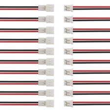 20Pair JST-PH 2.0mm 2Pins Connector, Male and Female Plug Jack 2Pins, Black