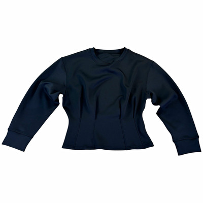 ZYIA Active Womens L Black Sculpted Corset Seam Long Sleeve Performance Top