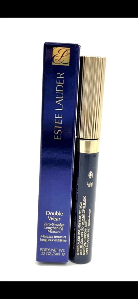 Máscara de pestañas Estée Lauder Double Wear Zero-Smudge alargamiento 01 negra ~ nueva en caja~ precio de venta sugerido por el fabricante $35 Foto 2 de 2