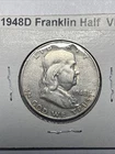 1948-D  Franklin Silver Half Dollar UNC