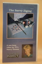 The Savvy Zigzag Sewing with Nancy VHS 1992 Small Clamshell **Buy 2 Get 1 Free**