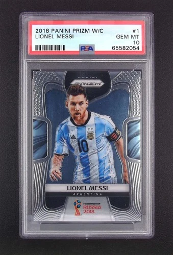 2018 Panini Prizm FIFA World Cup Lionel Messi #1 Argentina PSA 10