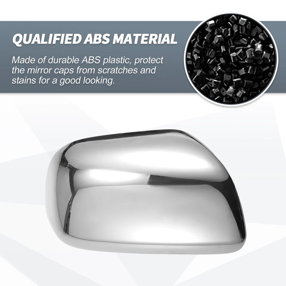 Pair Rearview Mirror Cover Cap Chrome Plated for Toyota Hilux Vigo 2005-2011 Foto 4 de 4