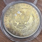 1885-P Morgan Silver Dollar • Stunning Rainbow Toning • UNC • Collector Coin A1 — photo 2