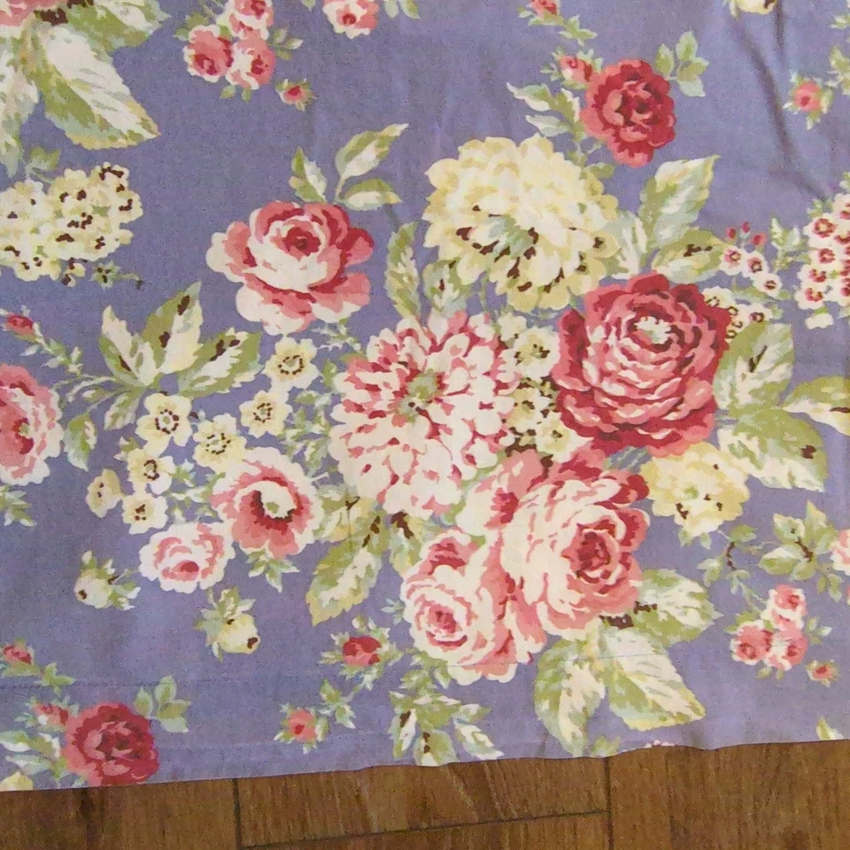 Vintage Eddie Bauer Home Floral Euro Pillow Shams Pair - Cottage Heritage Roses - Image 3 of 4