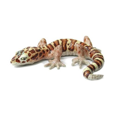 Northern Rose Western Banded Gecko - Home Decor - Miniature Porcelain Figurine