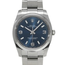 ROLEX Oyster Perpetual 114200 Men Blue Stainless Steel Automatic #W1276 2