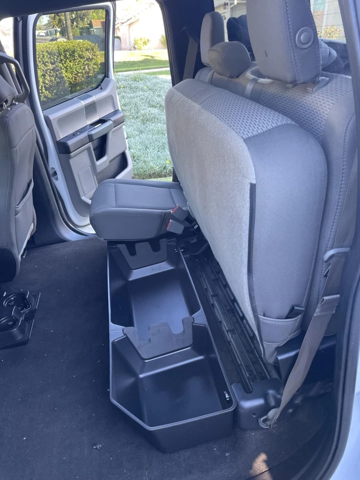 Rear Underseat Storage Fits For Ford 2017-2025 F150 F250 F350 F450 Crew Cab Foto 4 de 4
