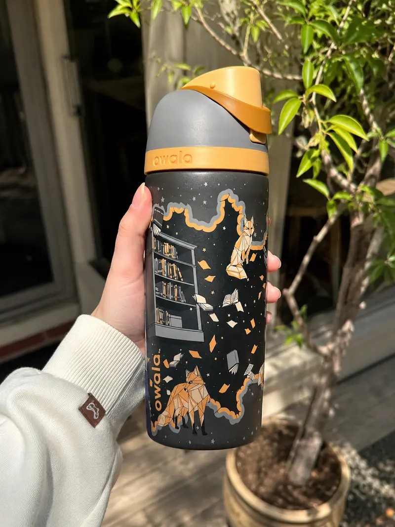 NEW Owala FreeSip Book Club Book Worm Water Bottle 16oz Special Edition