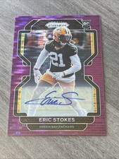 2021 Panini Prizm-Eric Stokes #433- Purple Pulsar Prizm Rookie Auto SSP-Packers