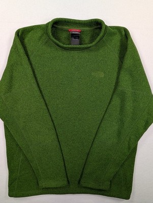 North Face Jacket Adult Large Green Outdoors Hiking Sweater Work Mens Polyester 