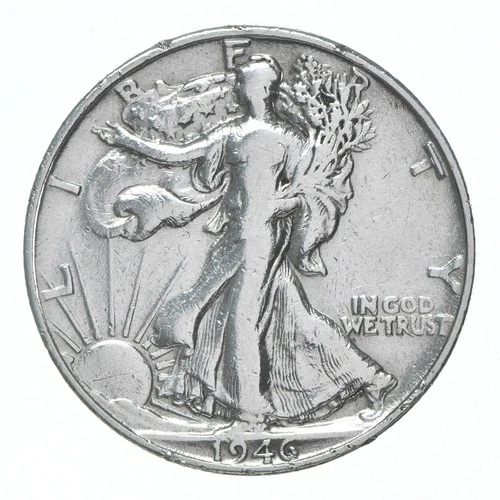 XF/AU 1946-S Walking Liberty Half Dollar Polished 90% Silver *7961